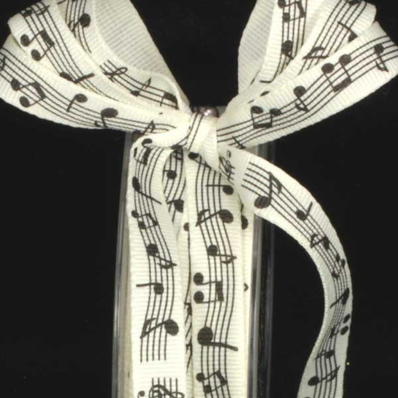 The Ribbon People Ivory Musical Note Print Craft Ribbon 0.375" x 54 Yards